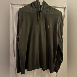 Polo by Ralph Lauren Jersey Hooded T-Shirt Medium -Green